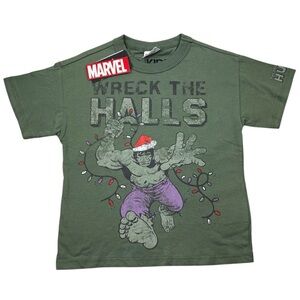 Cotton On Kids Marvel The Incredible Hulk Christmas Holiday Graphic Tee Size 4